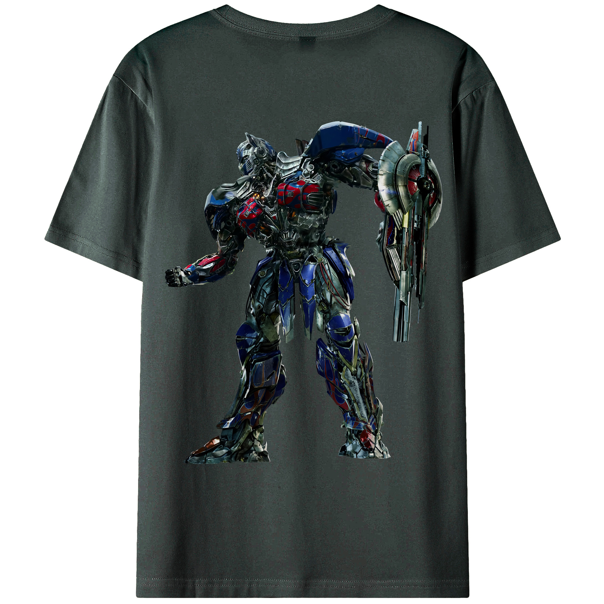 （画像用） Transformers トランスフォーマー 綿100％ メンズ半袖Tシャツ（バックプリント） 通気性